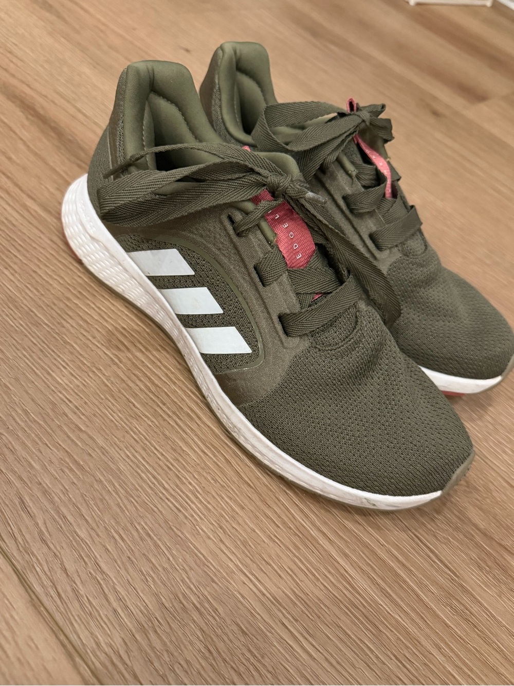 Adidas Edge Lux Women’s Size 8 Running Shoes Olive Green Pink H03780